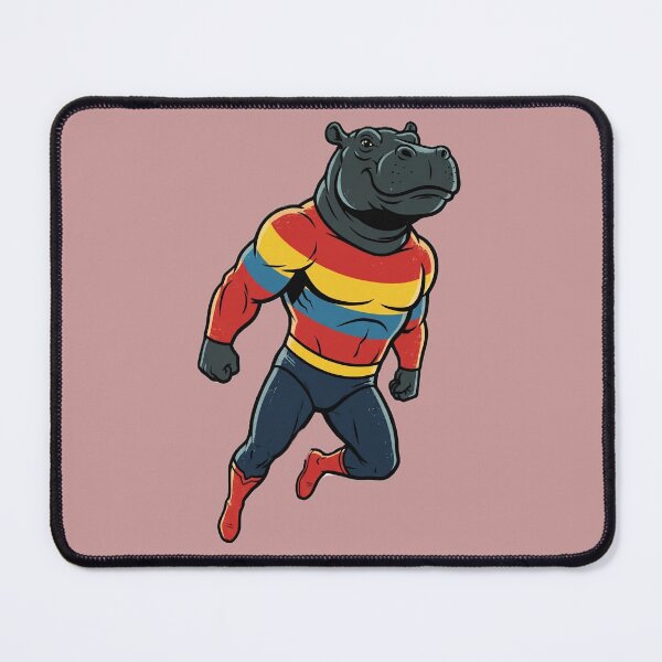 Item preview, Retro Hippo Superhero Vintage Comic designed and sold by HeavenRoad.