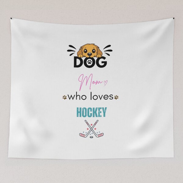 Item preview, Dog Mom Who Loves Hockey designed and sold by PawFitt.
