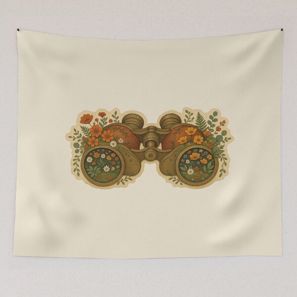 Item preview, Vintage Binoculars Framing Wildflower Meadow Views designed and sold by ITCHAWAWAA.