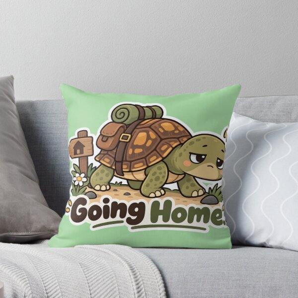 Item preview, Going Home. Funny Turtle Meme | Cute Tired Turtle Sticker Design designed and sold by BabyStark.