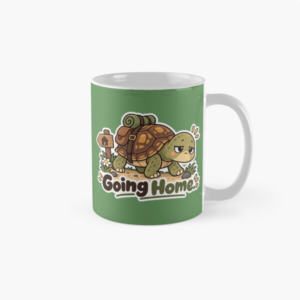Item preview, Going Home. Funny Turtle Meme | Cute Tired Turtle Sticker Design designed and sold by BabyStark.