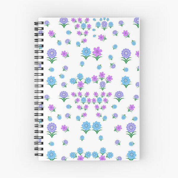 Item preview, Colorful Wildflower Pattern with Purple and Blue Floral Sprigs on White Background designed and sold by Ei-Ei.