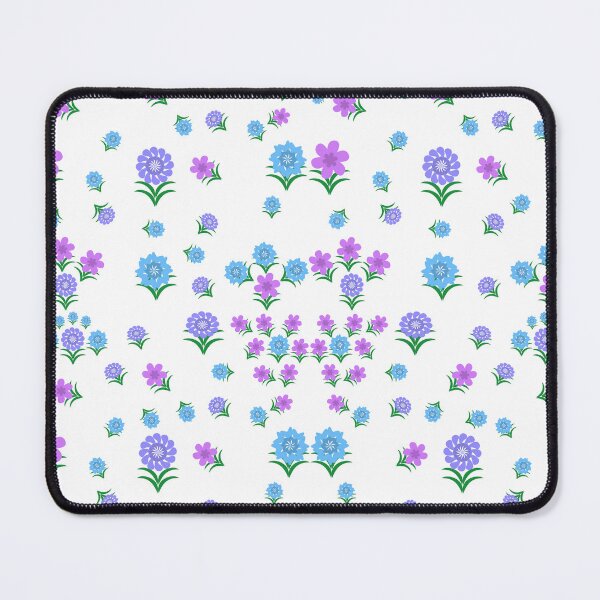 Item preview, Colorful Wildflower Pattern with Purple and Blue Floral Sprigs on White Background designed and sold by Ei-Ei.