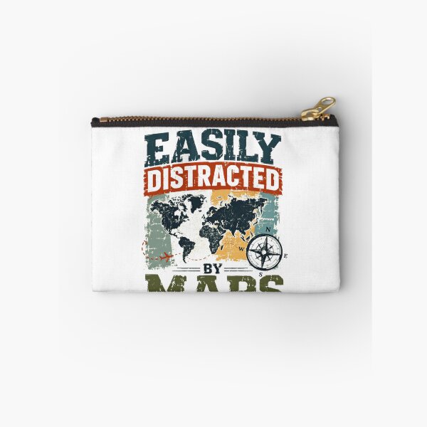 Item preview, Easily Distracted By Maps Travel Explorer Geography Wanderlust designed and sold by RetroMini2026.