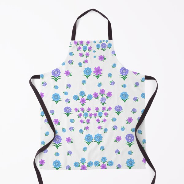 Item preview, Colorful Wildflower Pattern with Purple and Blue Floral Sprigs on White Background designed and sold by Ei-Ei.