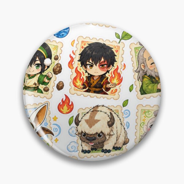 Item preview, avatar the last airbender appa Cute Fantasy Stamp Sticker Sheet   designed and sold by OSAMA MO.