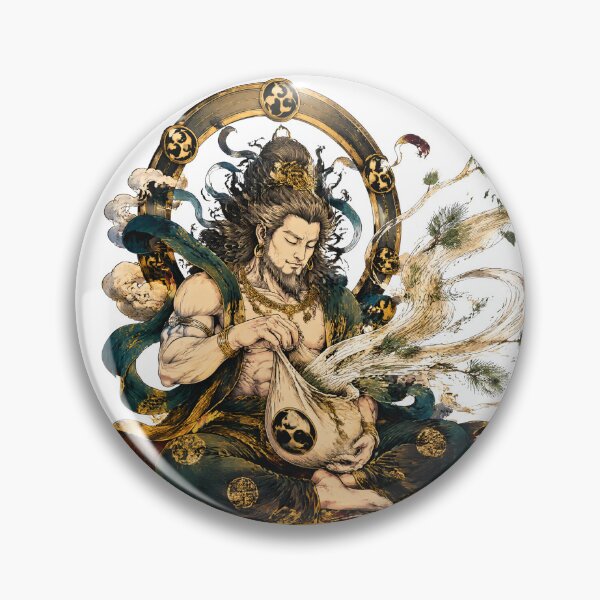 Item preview, Fujin – Keeper of the Sacred Breath | Japanese Wind God Art designed and sold by kaxymax.