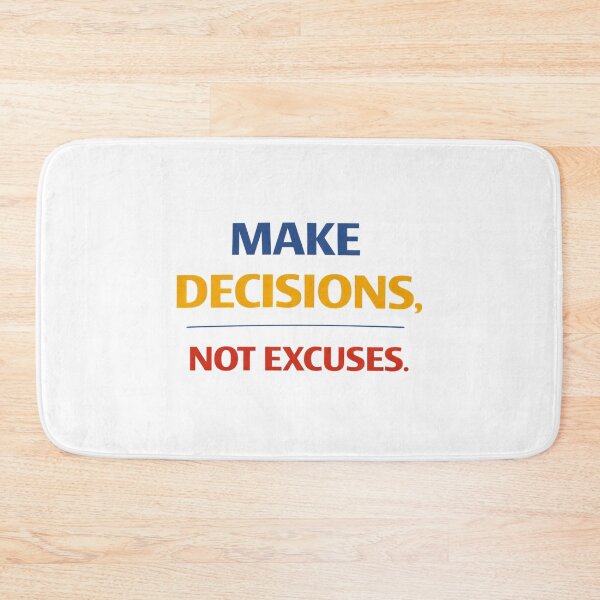 Item preview, Make Decisions Not Excuses Motivational Quote Design. designed and sold by The-T-In-Retro.