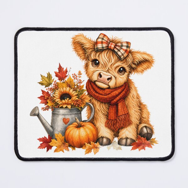 Item preview, Fall Highland Cow designed and sold by Whimsy Petal and Co..