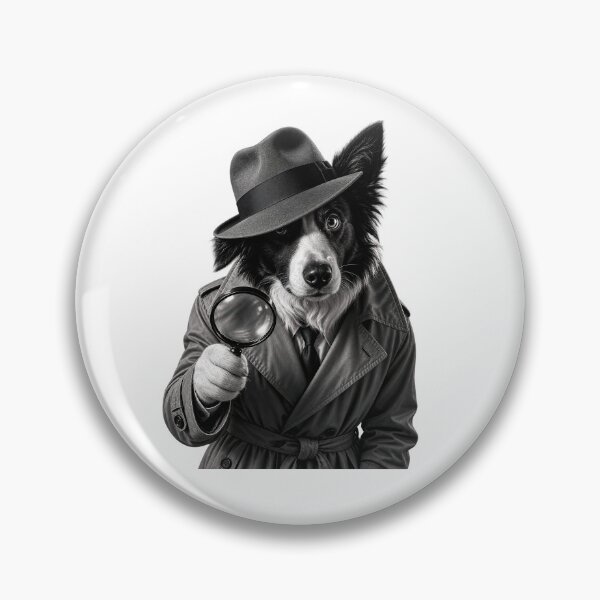 Item preview, Border Collie Detective Film Noir designed and sold by JMDG Studio.