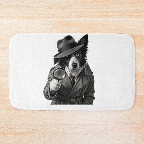 Item preview, Border Collie Detective Film Noir designed and sold by JMDG Studio.