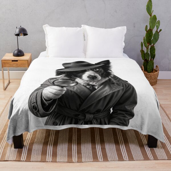 Item preview, Border Collie Detective Film Noir designed and sold by JMDG Studio.