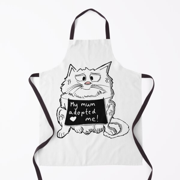 Item preview, Cute white cat cartoon: "My mum adopted me!" designed and sold by KPlayerAdhder.