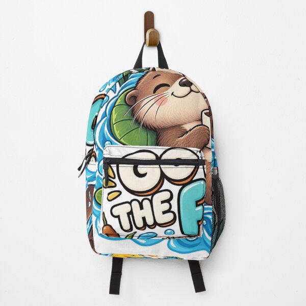 Item preview, Go With the Flow – Cute Relaxed Otter Cartoon Design designed and sold by Kiinaaa.