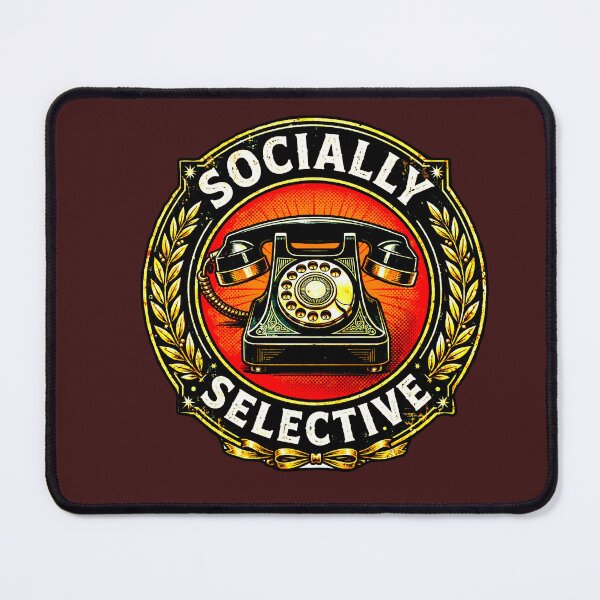 Item preview, Socially Selective | Premium Gold Vintage Badge designed and sold by AstronautMerch.