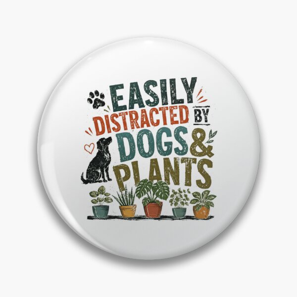 Item preview, Easily Distracted By Dogs & Plants Dog Lover Plant Parent Houseplant Enthusiast designed and sold by RetroMini2026.