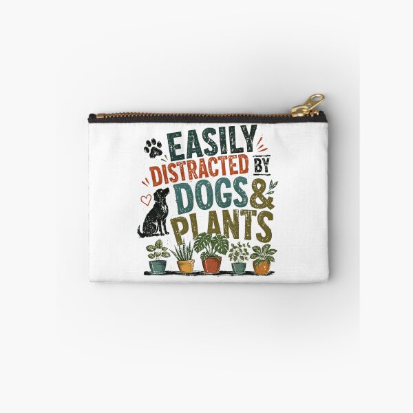 Item preview, Easily Distracted By Dogs & Plants Dog Lover Plant Parent Houseplant Enthusiast designed and sold by RetroMini2026.