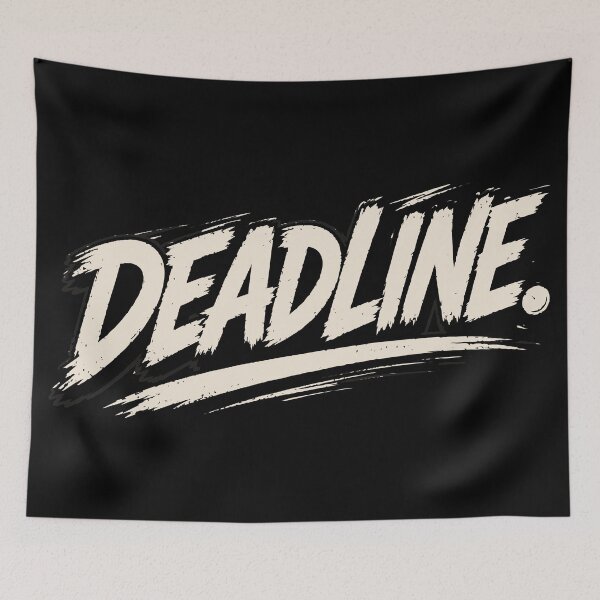 Item preview, DEADLINE Funny College Student Typography Design designed and sold by Sunday.Supply.