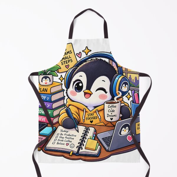 Item preview, Stay Focused Penguin Sticker | Cute Productivity Penguin | Study Motivation | Student Laptop Sticker designed and sold by GenZStickerHub1.
