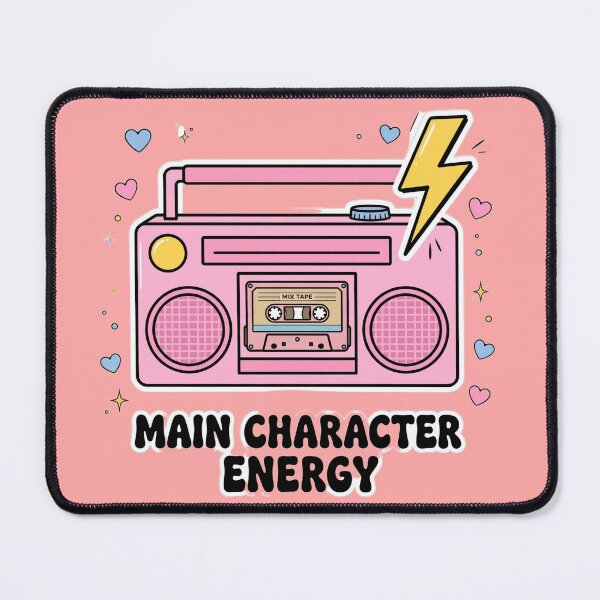 Item preview, Main Character Energy Retro Boombox designed and sold by Aries Creation Store.