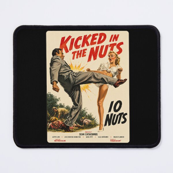 Item preview, Kicked in the Nuts – Retro Pinup Comedy designed and sold by obstinator.