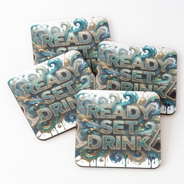 Item preview, Beautiful Teal READY SET DRINK designed and sold by dazzlemakers.