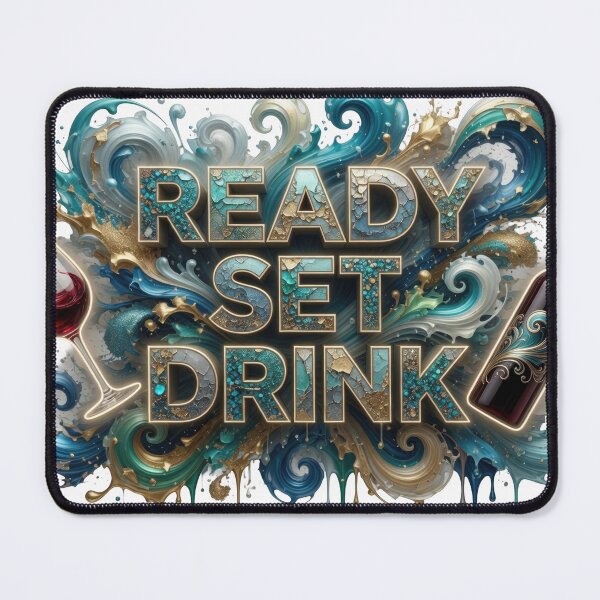 Item preview, Beautiful Teal READY SET DRINK designed and sold by dazzlemakers.