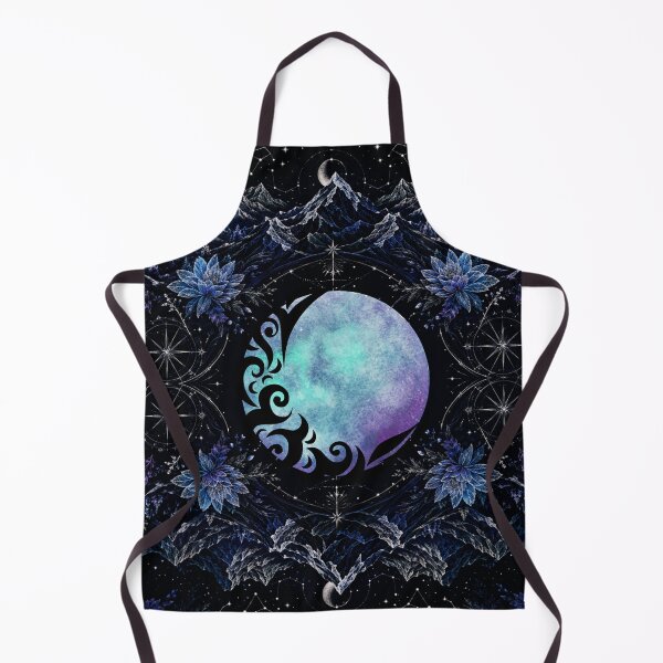 Item preview, Celestial Full Moon Mountain Lotus Pattern designed and sold by Suha Design Studio.