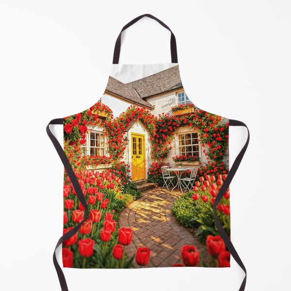 Item preview, Charming cottage with abundant red roses designed and sold by The Empire Of Digital Art..