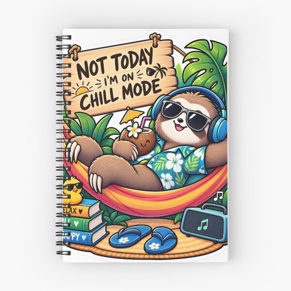 Artikelvorschau, Heute nicht, ich bin im Chill-Modus! Faultier-Sticker | Tropisches Faultier | Lustiger Entspannungs-Sticker | Sommer-Vibes entworfen und verkauft von GenZStickerHub1.