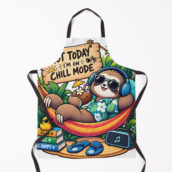 Item preview, Not Today I'm in Chill Mode Sloth Sticker | Tropical Sloth | Funny Relaxing Sticker | Summer Vibes designed and sold by GenZStickerHub1.