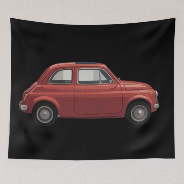 Item preview, red vintage Fiat 500 car designed and sold by 123ks.