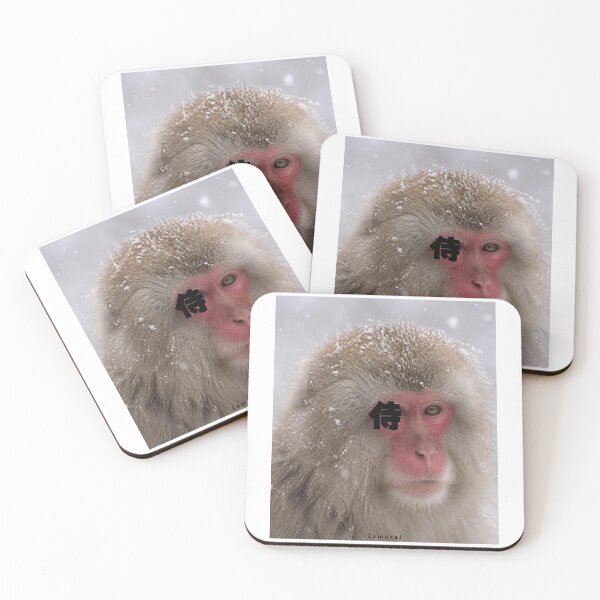 Item preview, Samurai | Snow Monkey Winter Scene | Japanese Design designed and sold by JapanMemoir.