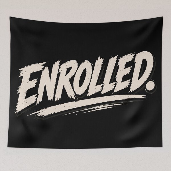 Item preview, ENROLLED Minimalist College Student Typography designed and sold by Sunday.Supply.