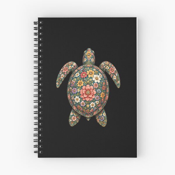 Item preview, Colorful Floral Sea Turtle | Ocean Floral V.2 Art Collection designed and sold by Zaru Art Studio.