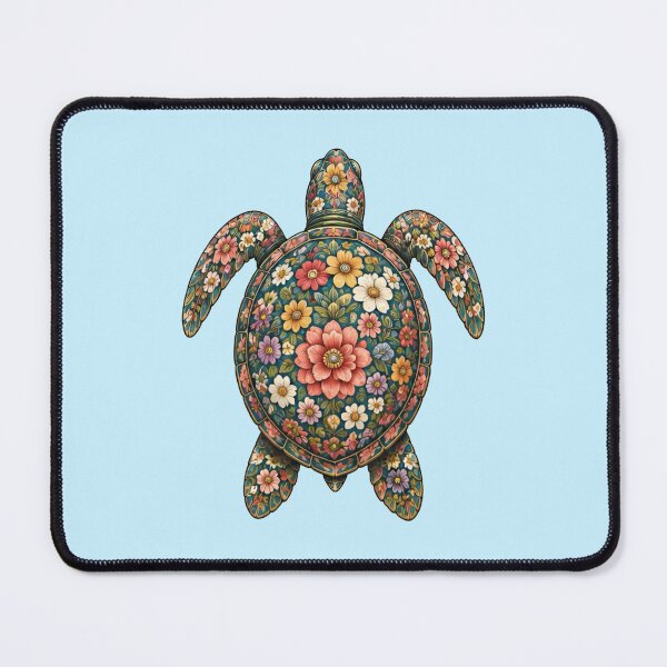 Item preview, Colorful Floral Sea Turtle | Ocean Floral V.2 Art Collection designed and sold by Zaru Art Studio.
