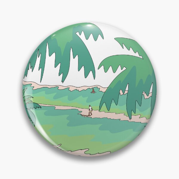 Item preview, Tropical Green surfing designed and sold by Swadeillustrations.