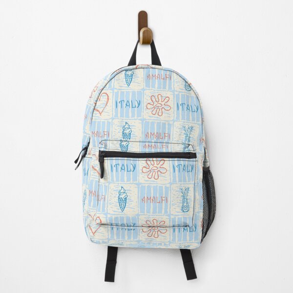 Item preview, Amalfi style blue and terracotta seamless pattern designed and sold by OM-lova.