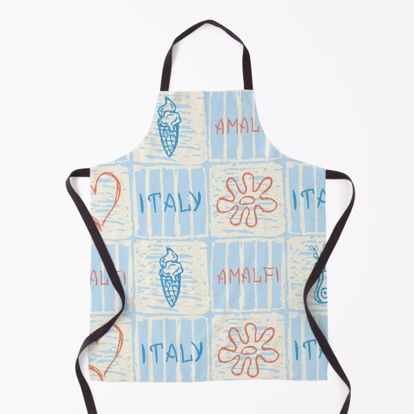 Item preview, Amalfi style blue and terracotta seamless pattern designed and sold by OM-lova.