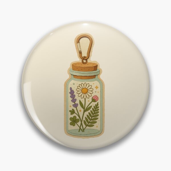 Item preview, Wildflower Terrarium Glass Bottle With Carabiner designed and sold by ITCHAWAWAA.
