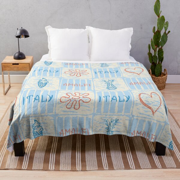 Item preview, Amalfi style blue and terracotta seamless pattern designed and sold by OM-lova.