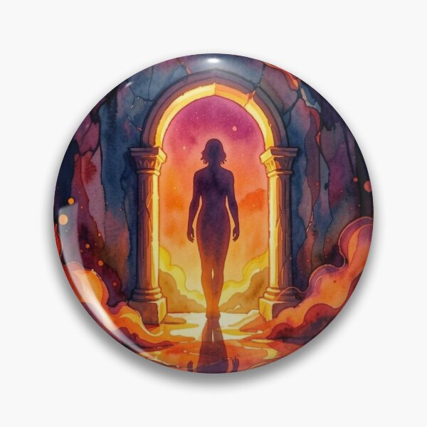 Item preview, Mysterious glowing door in enchanted forest, hidden in the fog, surreal atmosphere full of unknown magic designed and sold by FotoworldEdel.