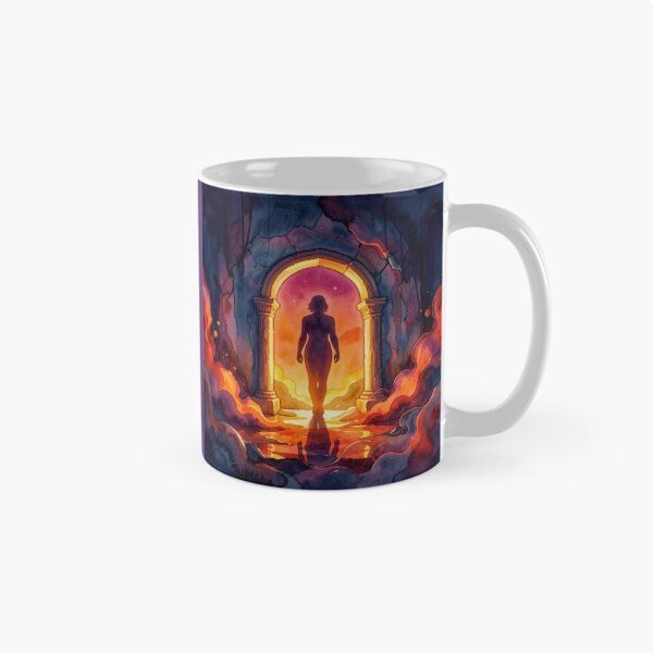 Item preview, Mysterious glowing door in enchanted forest, hidden in the fog, surreal atmosphere full of unknown magic designed and sold by FotoworldEdel.