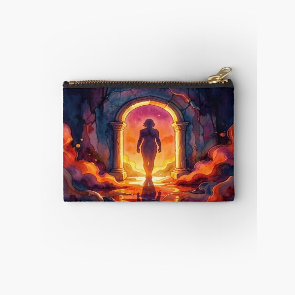 Item preview, Mysterious glowing door in enchanted forest, hidden in the fog, surreal atmosphere full of unknown magic designed and sold by FotoworldEdel.