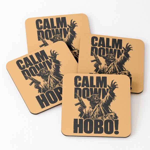 Item preview, Calm down hobo retro werewolf with machine gun designed and sold by obstinator.