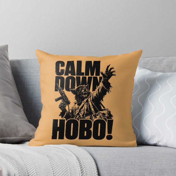Item preview, Calm down hobo retro werewolf with machine gun designed and sold by obstinator.
