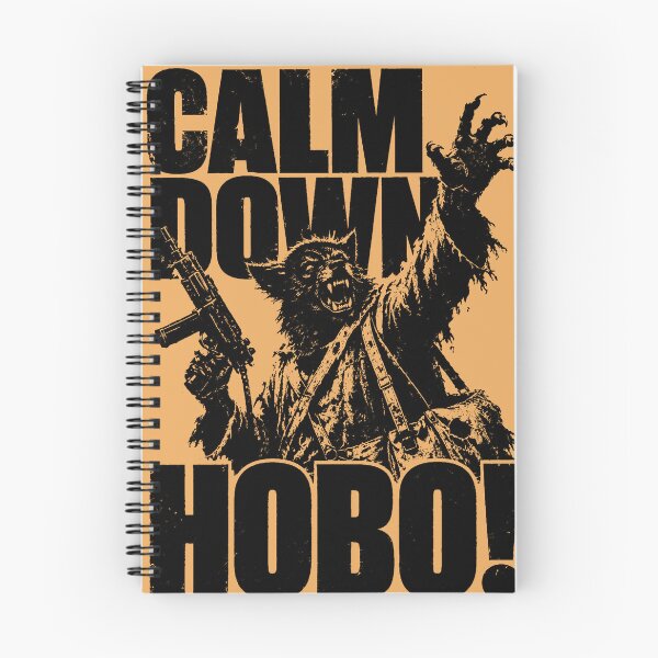 Item preview, Calm down hobo retro werewolf with machine gun designed and sold by obstinator.