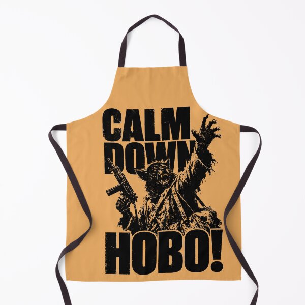Item preview, Calm down hobo retro werewolf with machine gun designed and sold by obstinator.