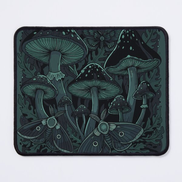 Item preview, Gothic Cottagecore Moonlit Mushroom Nocturnal Pattern designed and sold by mantra2023.