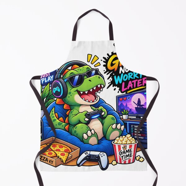 Item preview, Game Now Worry Later T-Rex Sticker | Funny Gamer Dinosaur | Gaming Sticker | Gamer Gift designed and sold by GenZStickerHub1.